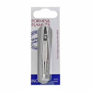 Formes&flammes Pince a Epiler Acier Forge Nikele Longue Mors Biais 9cm Refrence19 Maroc