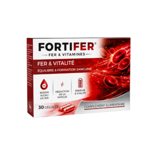 FORTIFER Enrichi en Fer Acide Folique & Vitamine C 30 Gélules Maroc