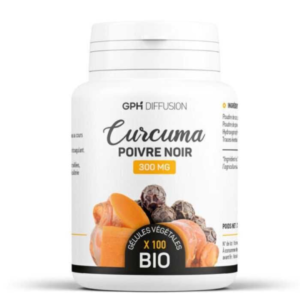 GPH Curcuma & Poivre Noir 300mg 100 Gelules Maroc