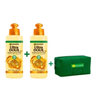 Garnier Ultra Doux Smoothing Treseor de miel Leave in Cream x2 + Trousse Maroc