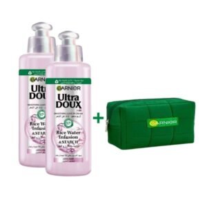 Garnier Ultra Doux Smoothing Rice Leave in Cream x2 + Trousse Maroc