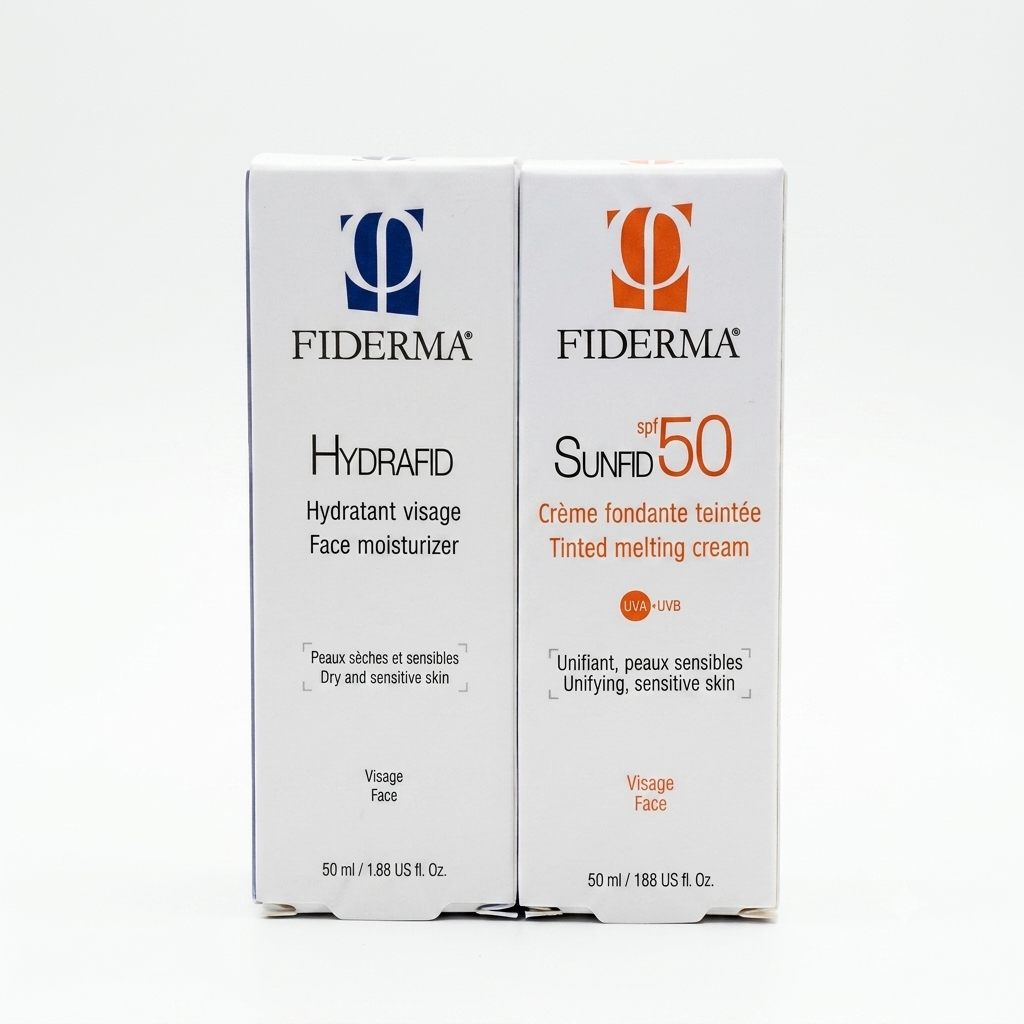 FIDERMA Hydrafid Creme Hydratant Visage 50ml+sunfid Spf50+ 50ml Pack Maroc