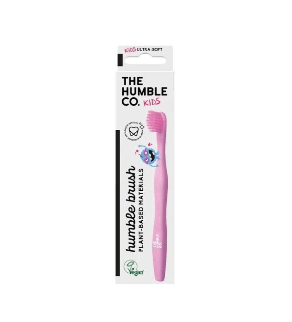 Humble Brosse a Dents pour Enfants Rose a Base de Plantes Maroc