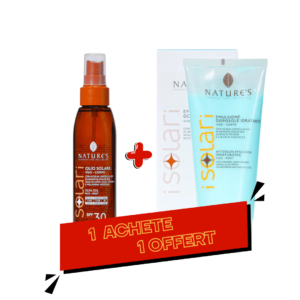 Isolari Huile de Solaire 150ml + Emulsion Solaire 200ml Pack Maroc