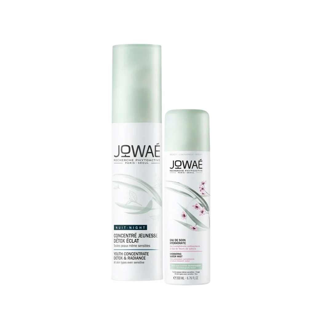Jowae Concentre Jeunesse Detox Eclat Nuit 30ml + Eau de Soin 50ml Pack Maroc