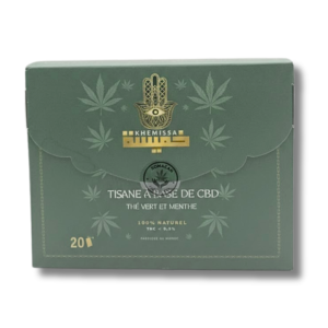 Khemissa Cbd Tisane Tisane the Vert & Menthe Boite de 20 Sachets Maroc