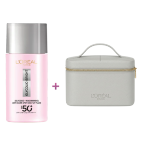 L’oreal Paris Glycolic-Bright UV Fluid Anti-Tache Spf50 + Trousse Maroc