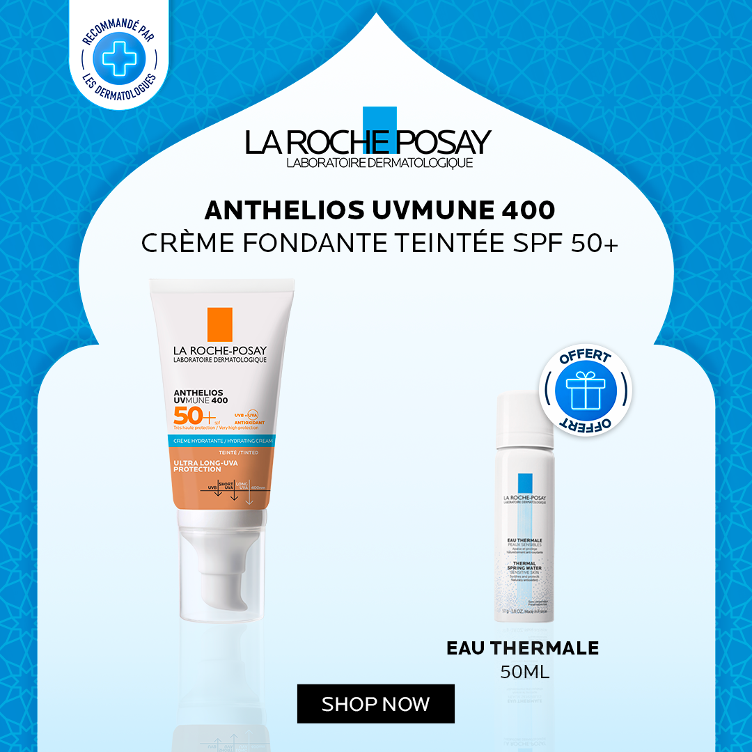 La Roche Posay Anthelios Creme Fondante Teinte Uvmune 400 50ml+Eau Thermale 50ml Pack Maroc