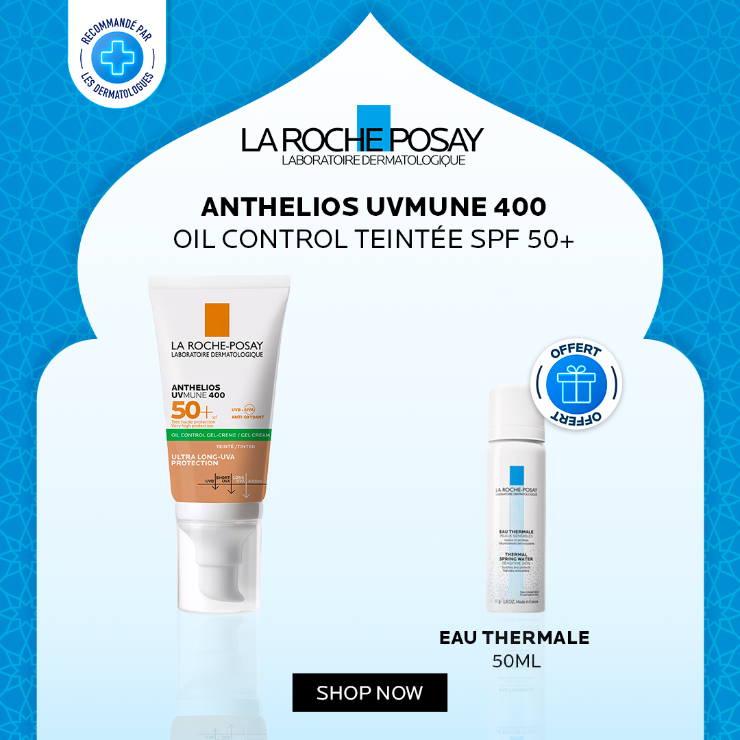 La Roche-Posay Anthelios XL Crème Solaire Matifiante Teintée SPF50+ = Eau Thermale 50ml Offerte Maroc