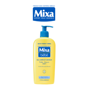 MIXA Gel Très Doux 2 en 1 Corps et Cheveux 300ml Maroc