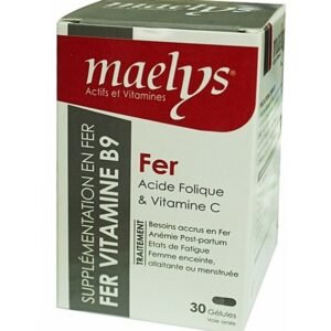 Maelys Fer Acide Folique et Vitamine C – 30 Gélules Maroc