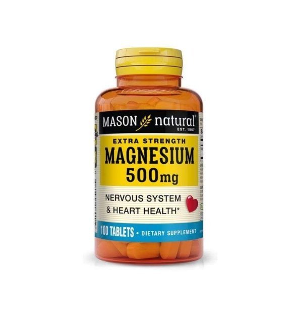 Mason Natural Magnesium 500mg 100 Tablets Maroc