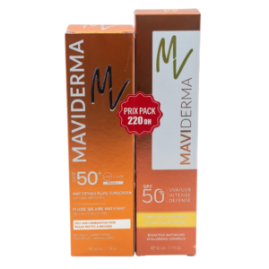 MAVIDERMA Fluide Solaire Spf50+ 50ml+ecran Solaire Teinte 50ml Pack Maroc