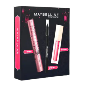 MAYBELLINE Eid Sky High + Lifter Gloss004 Silk + Tatt Gel Liner Pack Maroc