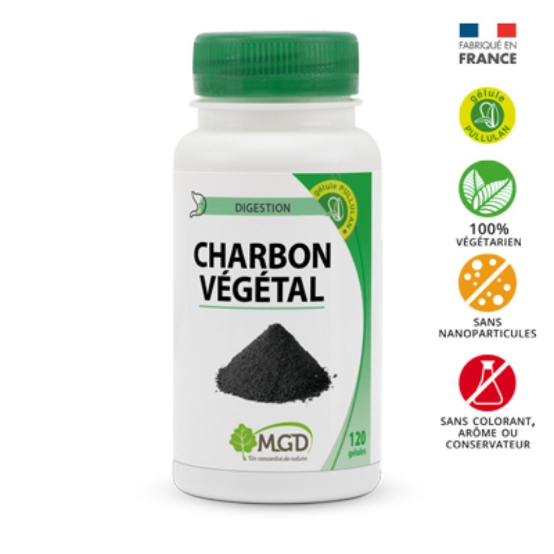 MGD NATURE Charbon Vegetale 120 Gelules Maroc