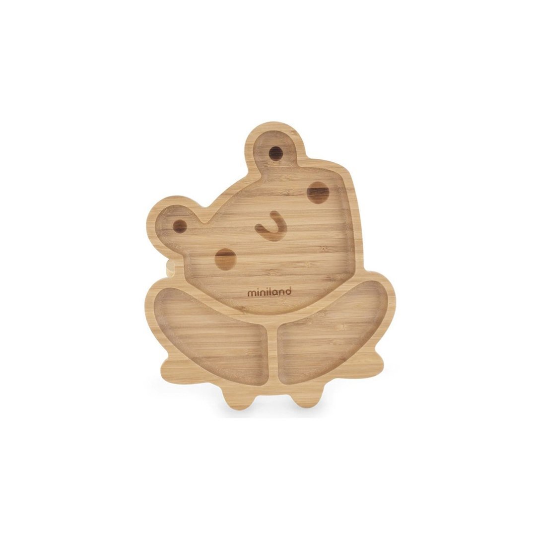 MINILAND Assiette en Bois Grenouille Maroc