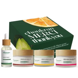 Moroccan Beauty Routine 360 Creme de Jour & Nuit+serum Vitamine E+masque Maroc