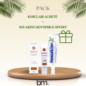 DERMO-SOINS Kojiclair Crème Éclairçissante 30ml + Souakine Dentifrice Offert Maroc