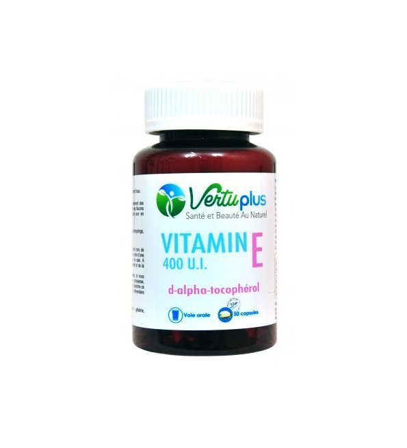 VERTU PLUS Vitamine E 50 Capsules Maroc
