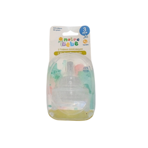 NOTRE BEBE 2 Tetines Debit +3m Variable Maroc
