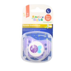 NOTRE BEBE Succette Anatomique Nuit 2eme Age +6mois Maroc