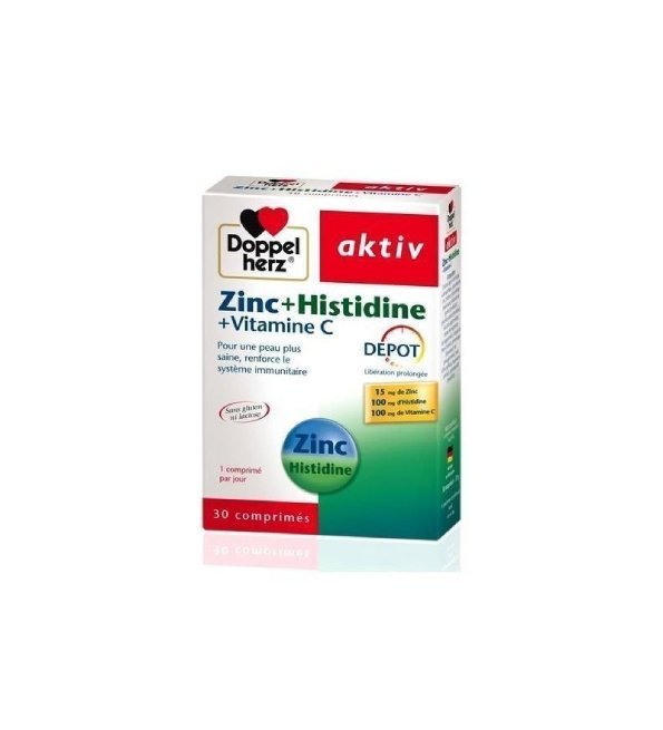 DOPPEL HERZ Zinc+histidine+vitamine C 30cps Maroc