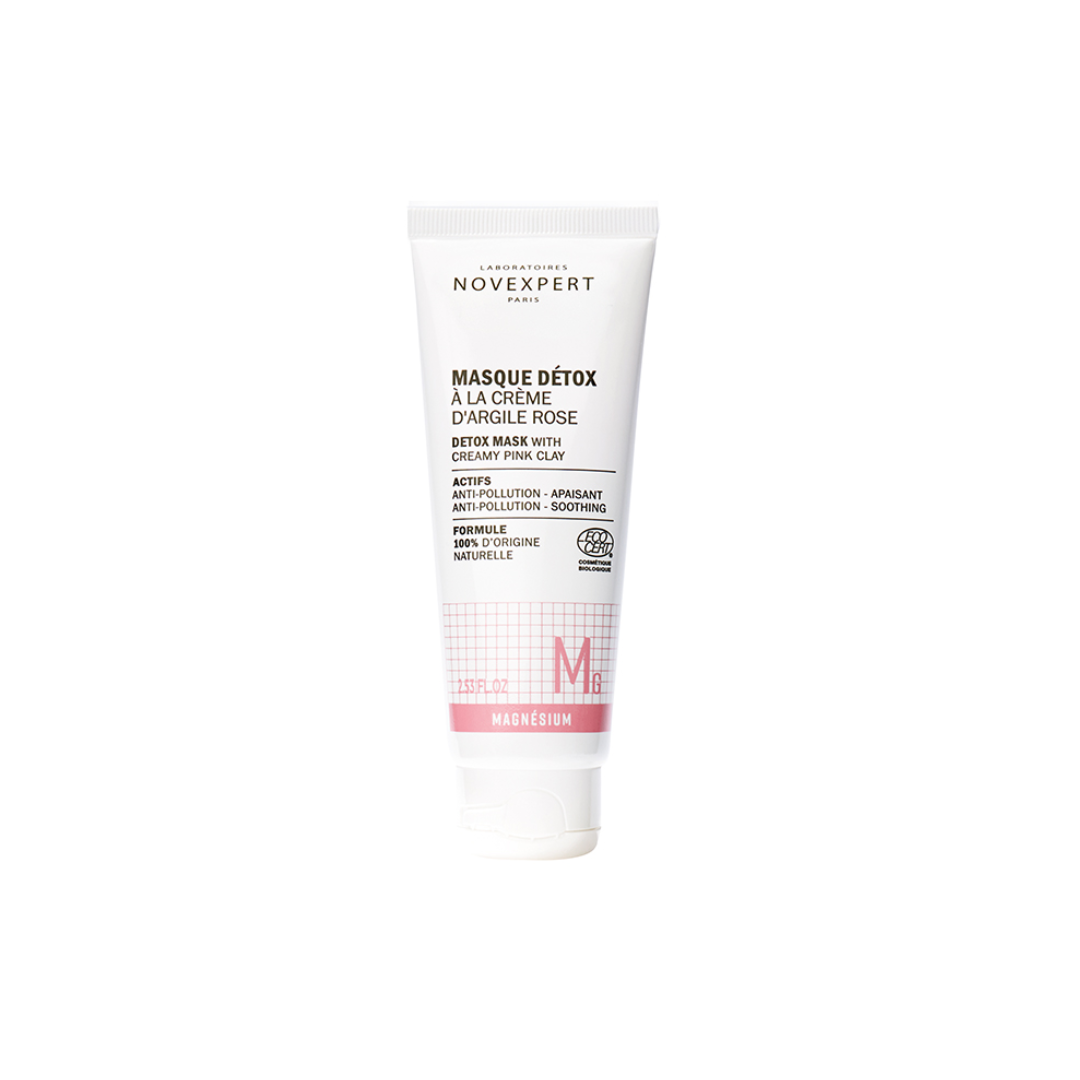 NOVEXPERT Magnésium Masque Détox à la Crème D’argile Rose – 75 ml Maroc