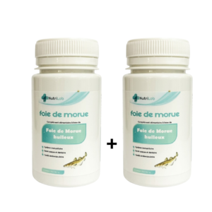 NUTRILAB Foie de Morue 2×30 Gelules Pack Maroc