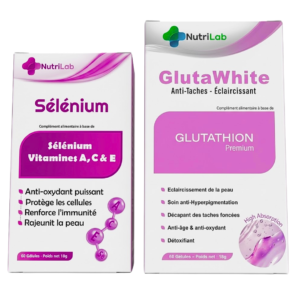 Nutrilab Glutawhite 60 Gelules+Selenium 60 Gelules Maroc