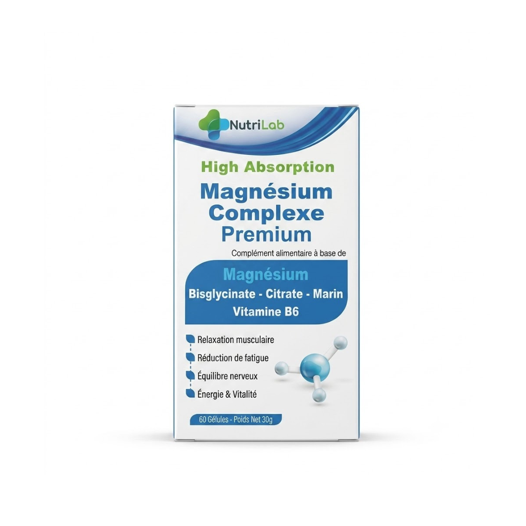 NUTRILAB Magnesium Complexe Premium 60 Gelules Maroc