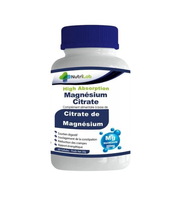 NUTRILAB Magnesium Cirate 300mg 60 Gelules Maroc