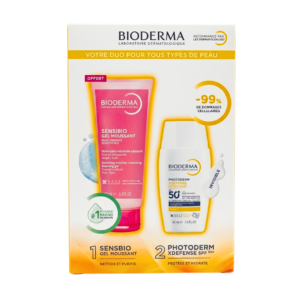 Bioderma Photoderm Xdefense Ultra Fluide Invisible+Sensibio Gel Mousant 100ml Pack Maroc