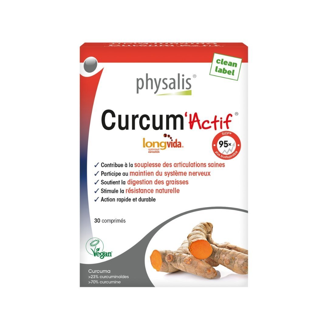 PHYSALIS Curcuma Actif 30 Comprimes Maroc