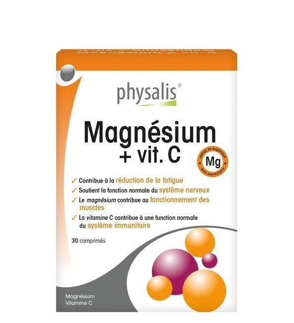 PHYSALIS Magnesium + Vit C 30 Comprimès Maroc