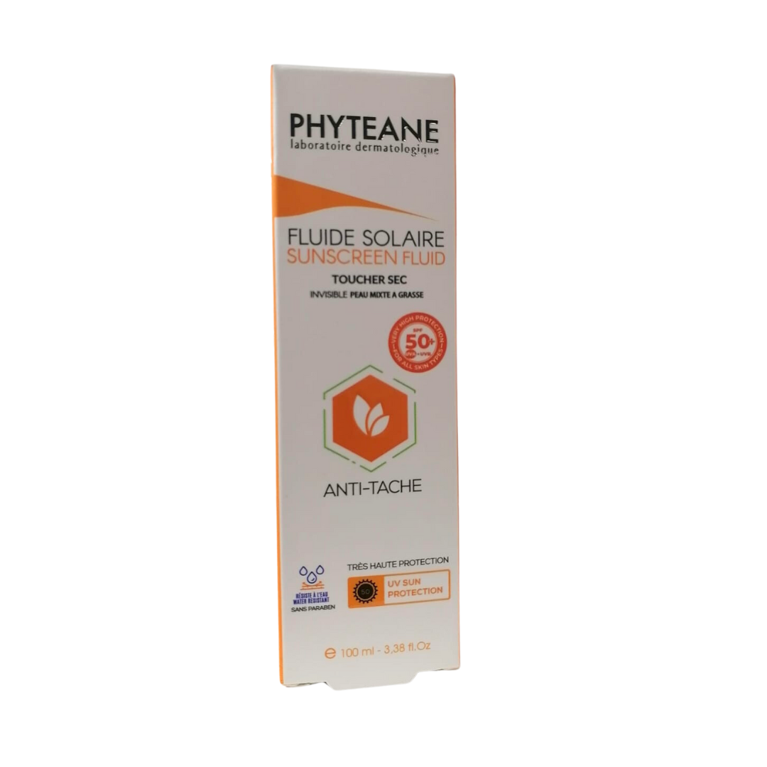 Phyteane Fluide Solaire Toucher Sec Invisible Peaux Mixtes a Grasses Spf50+ 50ml Maroc