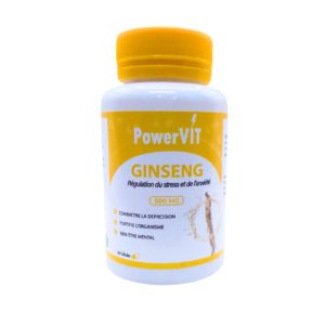 PowerVIT Ginseng 500mg 60 Gelules Maroc