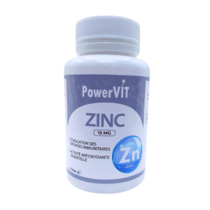 PowerVIT Zinc 15mg 60 Ggelules Maroc