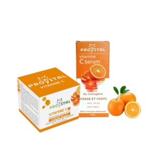Pro Vital Serum au Collagene 30ml+ Creme Eclat Vitamine C Pack Maroc