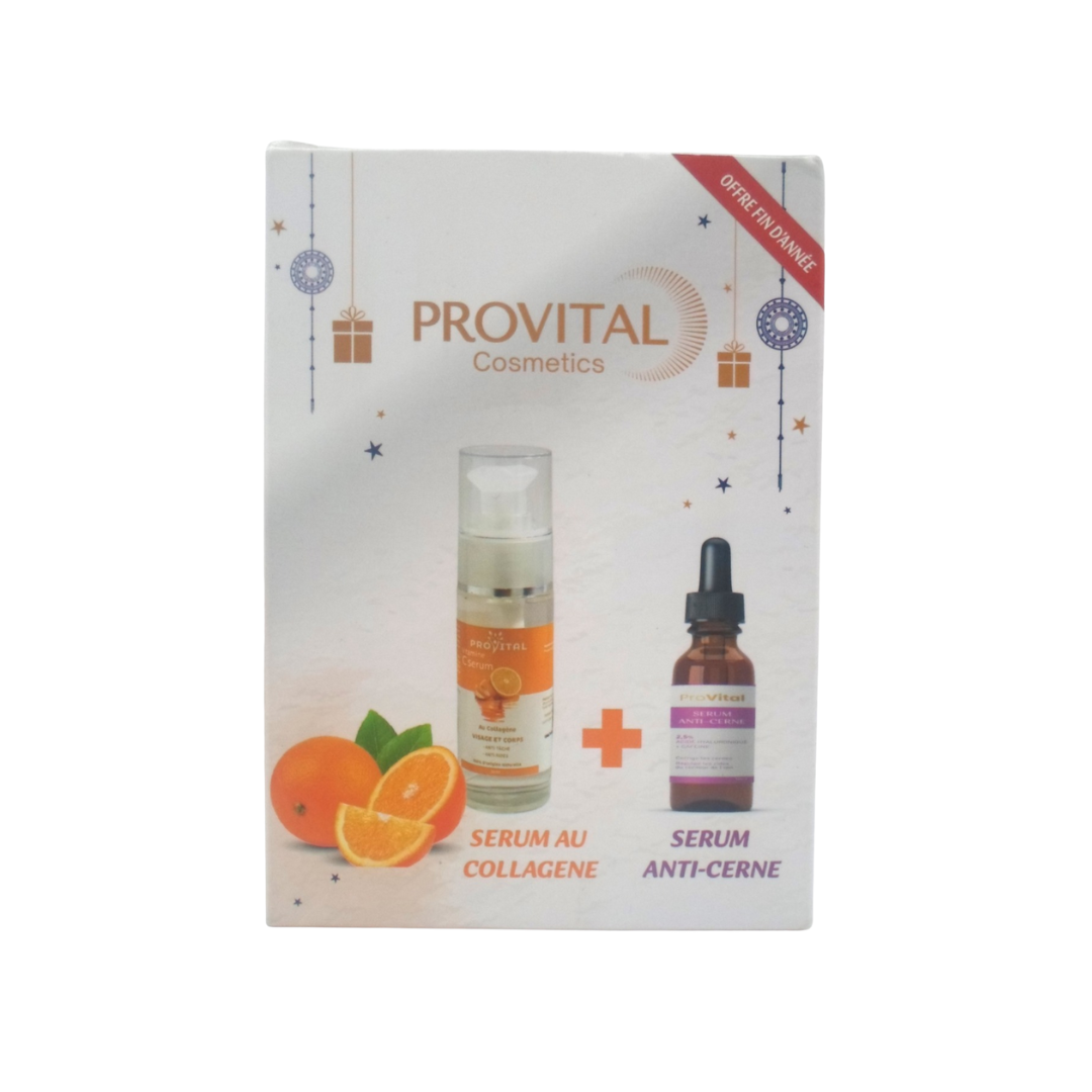 Pro vital Duo Pack Serum Au Collagene 30ml+Serum Anti-Cerne 10ml Maroc