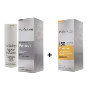 Puriaderm Puriactiv Soin Nuit + Ecran Teinte Claire Spf50+ Pack Maroc