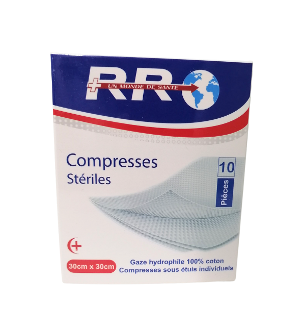 Rr Compresse Steriles 30 X 30 10 Pieces Maroc