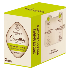 ROGE CAVAILLES Trio Savon Surgras Oranger Jasmin 3x200ml Pack Maroc