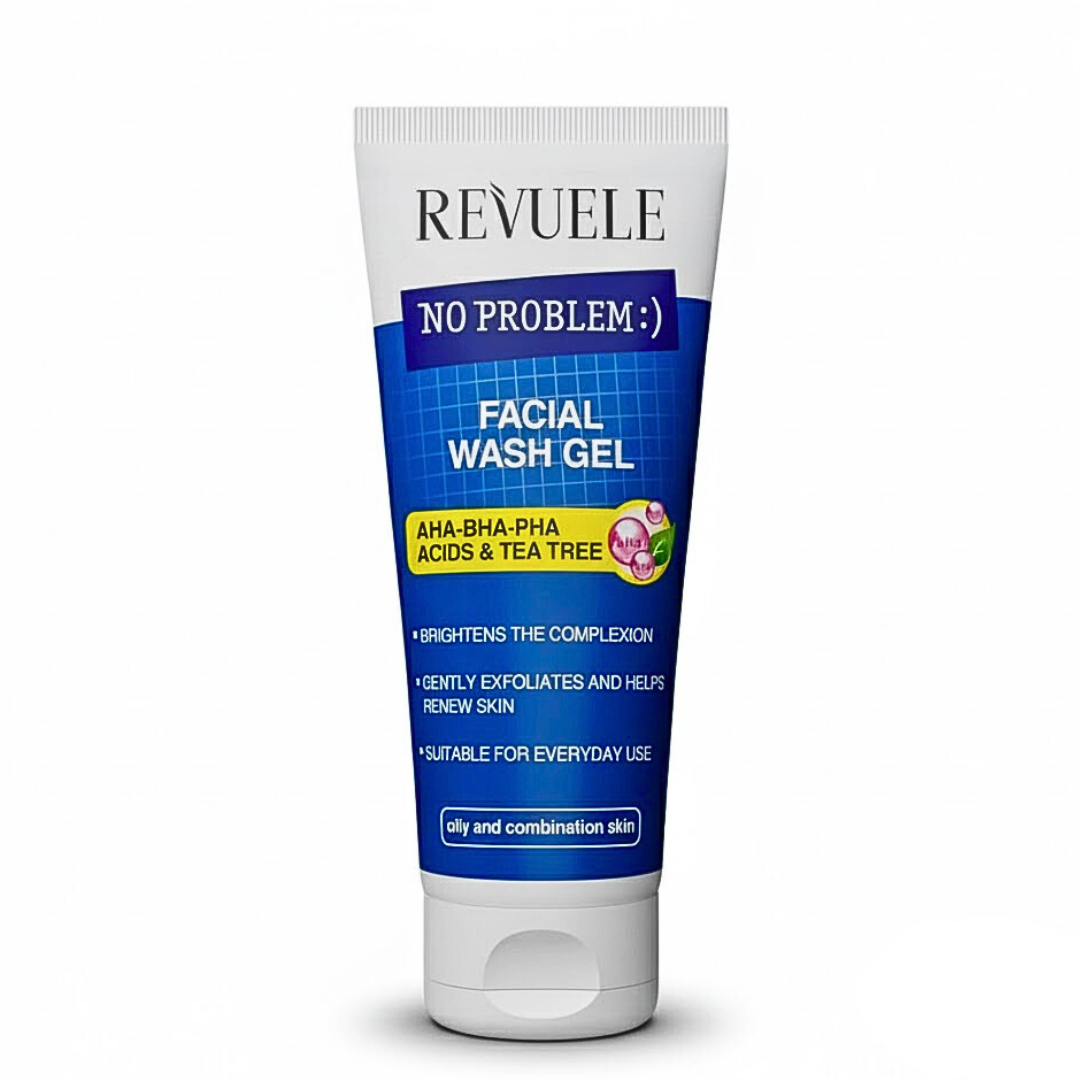 Revuele No Problem Facial Wash Gel Aha-Bha-Pha Acids Tea Tree 200ml Maroc
