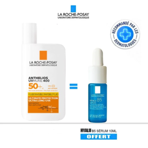 Roche Posay Anthelios Fluide Uvmune 400 Invisible+hyalu B5 Serum 10ml Pack Maroc