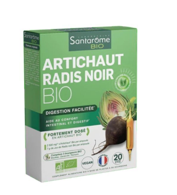 SANTAROME Artichaut Radis Noir 20 Ampoules Maroc
