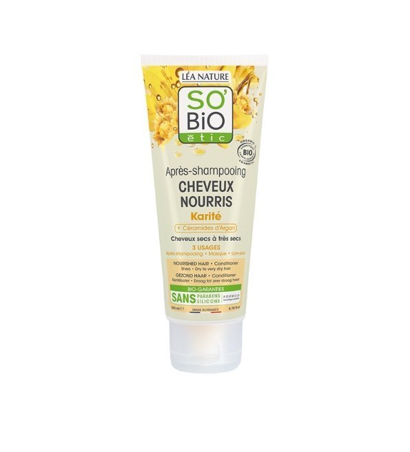 SO BIO Apres Shampooing Nourri AU Beurre Karite 200ML Maroc