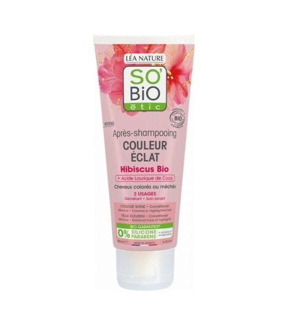 SO BIO Apres Shampooing Couleur Eclat Hibiscus 200ML Maroc