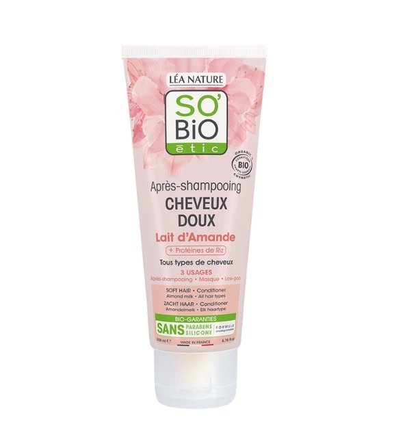 SO BIO Apres Shampooing Doux AU Lait D’amande 200ML Maroc