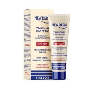 NEW DERM Crème Solaire Spf50+ Beige Doré Maroc