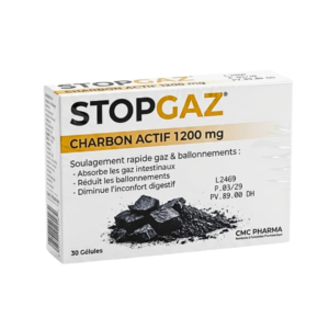 Stopgaz Charbon Actif 1200mg 30 Gelules Maroc